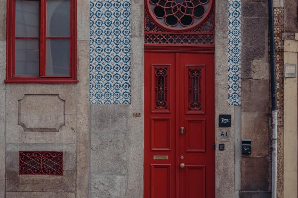 red door in Portugal